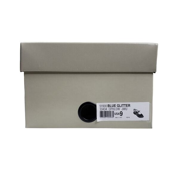 Melissa x Jason Wu Womens 9 Ophelia Low Sandal in Dark Blue Glitter NEW - Picture 12 of 12